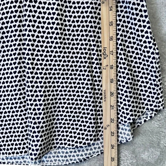 Philosophy Republic Clothing Women's Navy Heart Print Blouse XS Anthropologie - Picture 7 of 8
